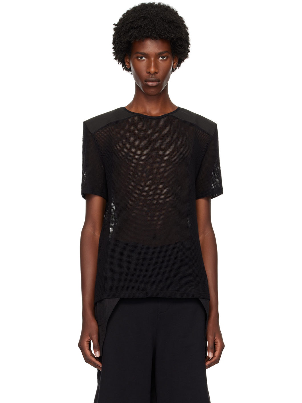Black Net T-Shirt - 1