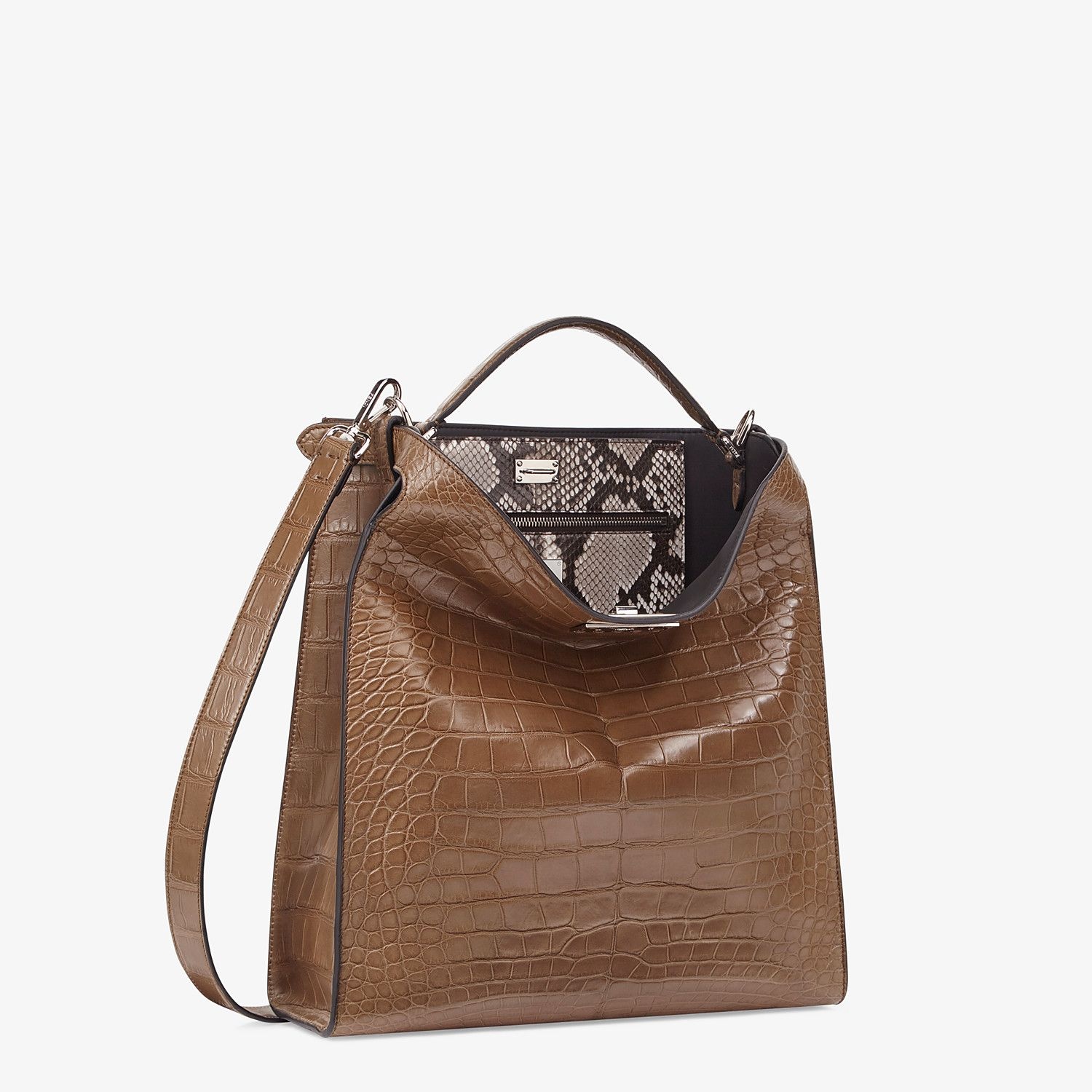 Brown alligator bag - 3