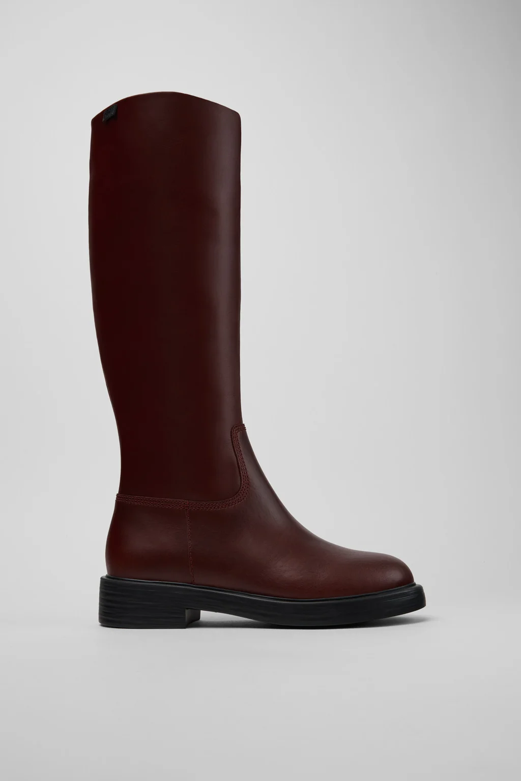 Dean Burgundy Leather High Boots for Women. - 1