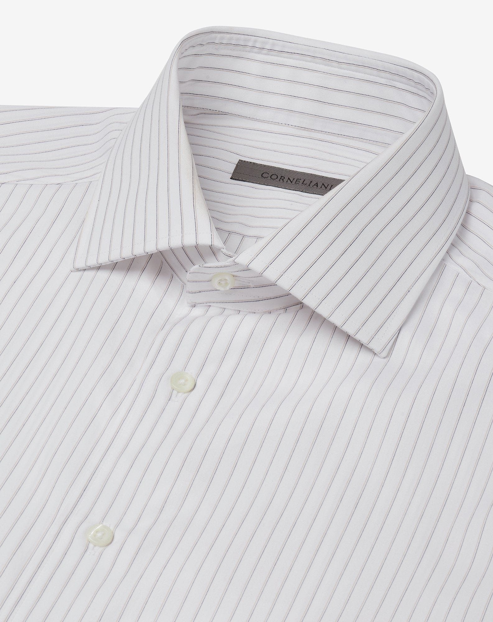 Cotton shirt with brown and black stripes - 4