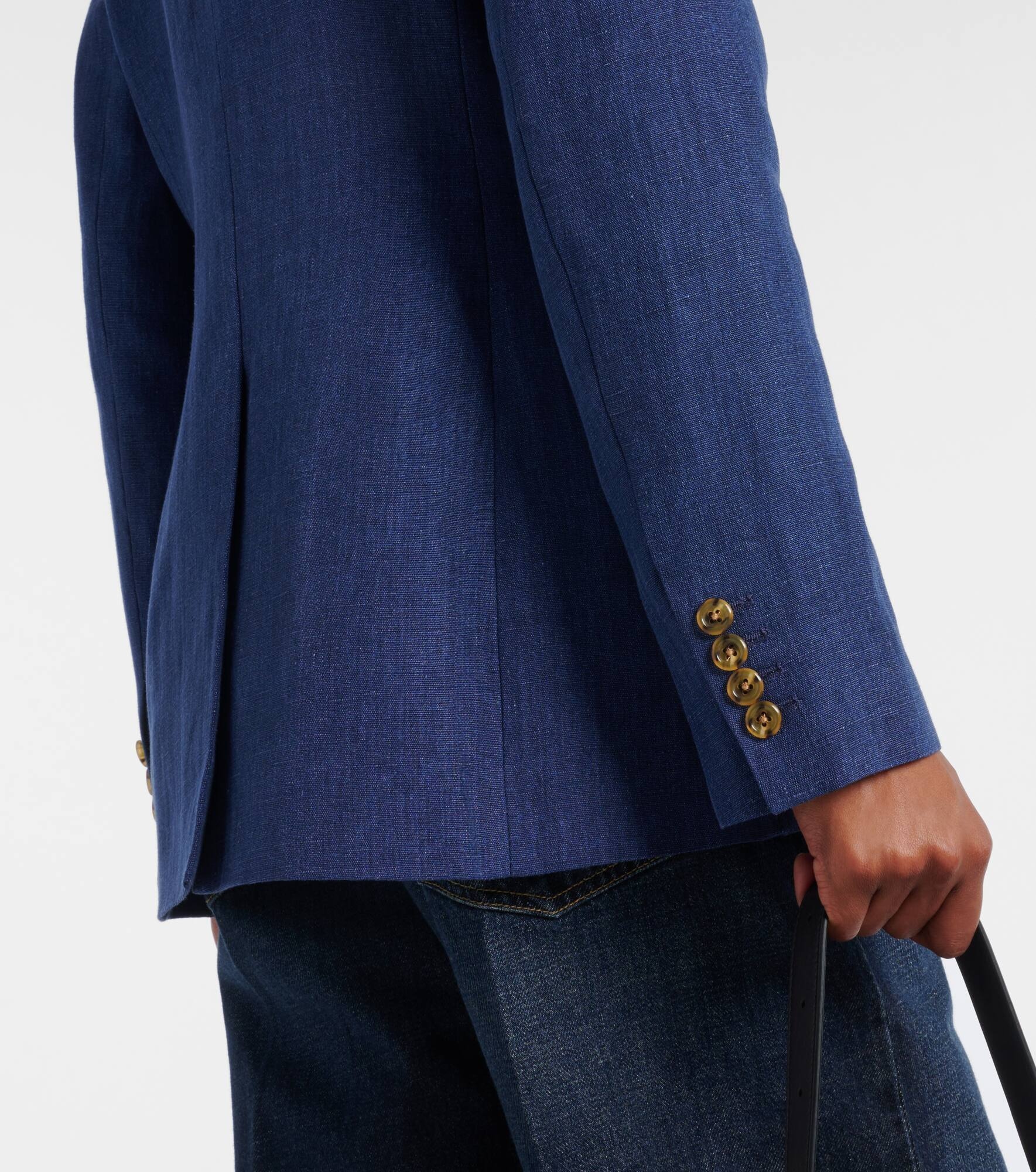 x Argent Chelsea linen denim blazer - 5