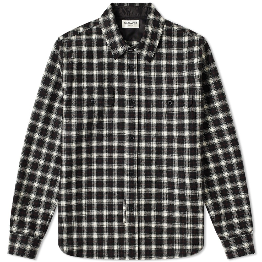 Saint Laurent Woven Check Shirt - 1