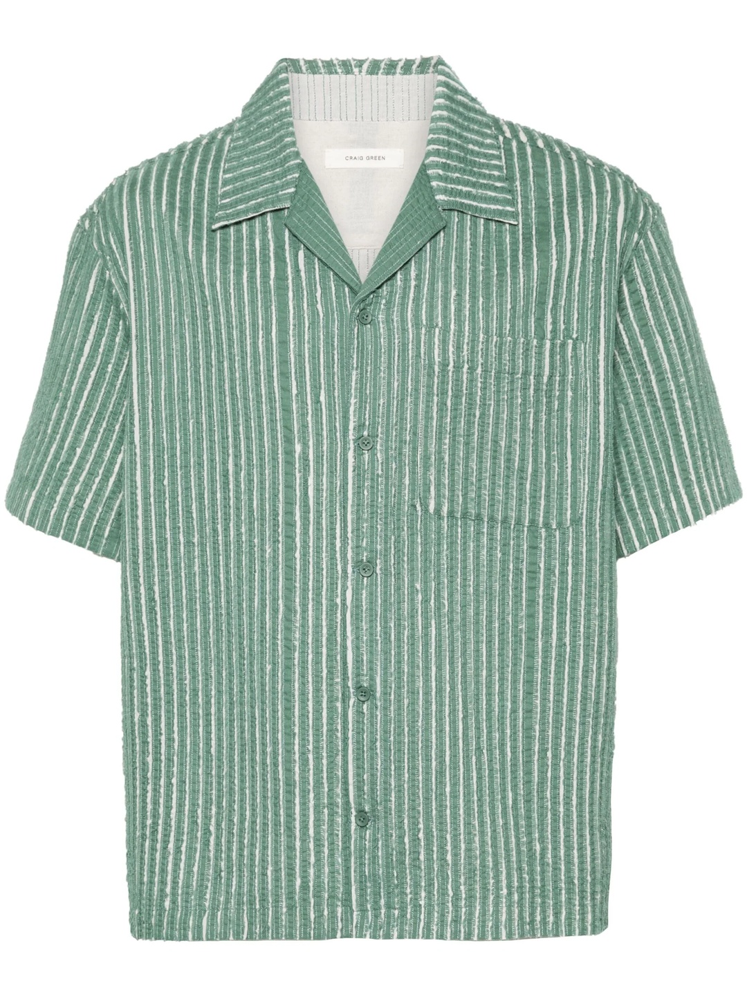 Hand-Frayed Stripe Shirt - 1