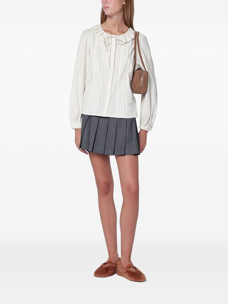 Dunst ruffled striped blouse outlook