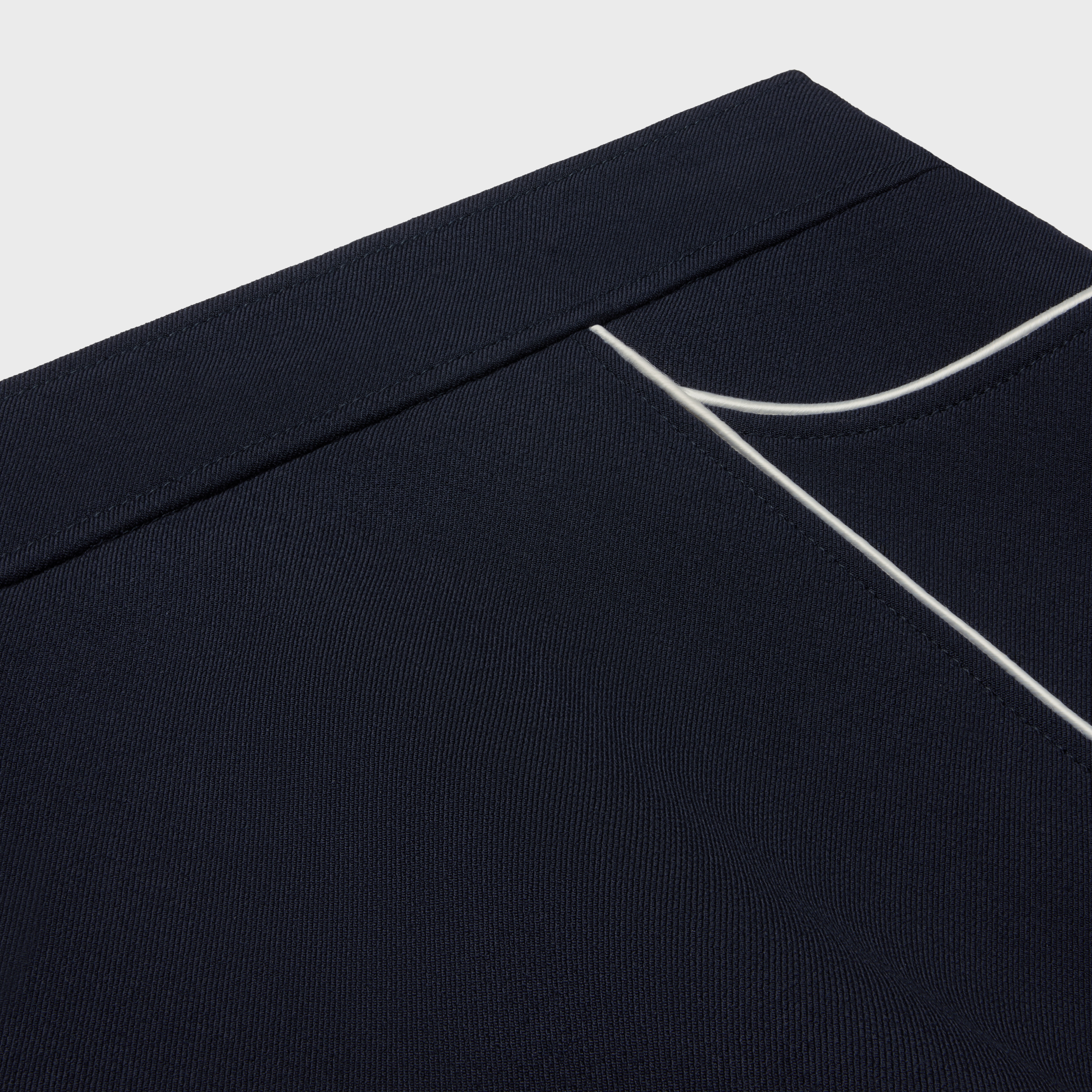 trapeze mini skirt in gauffered double wool - 3
