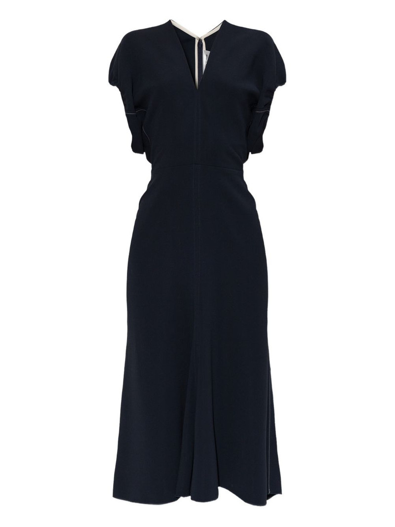 V-neck midi dress 1