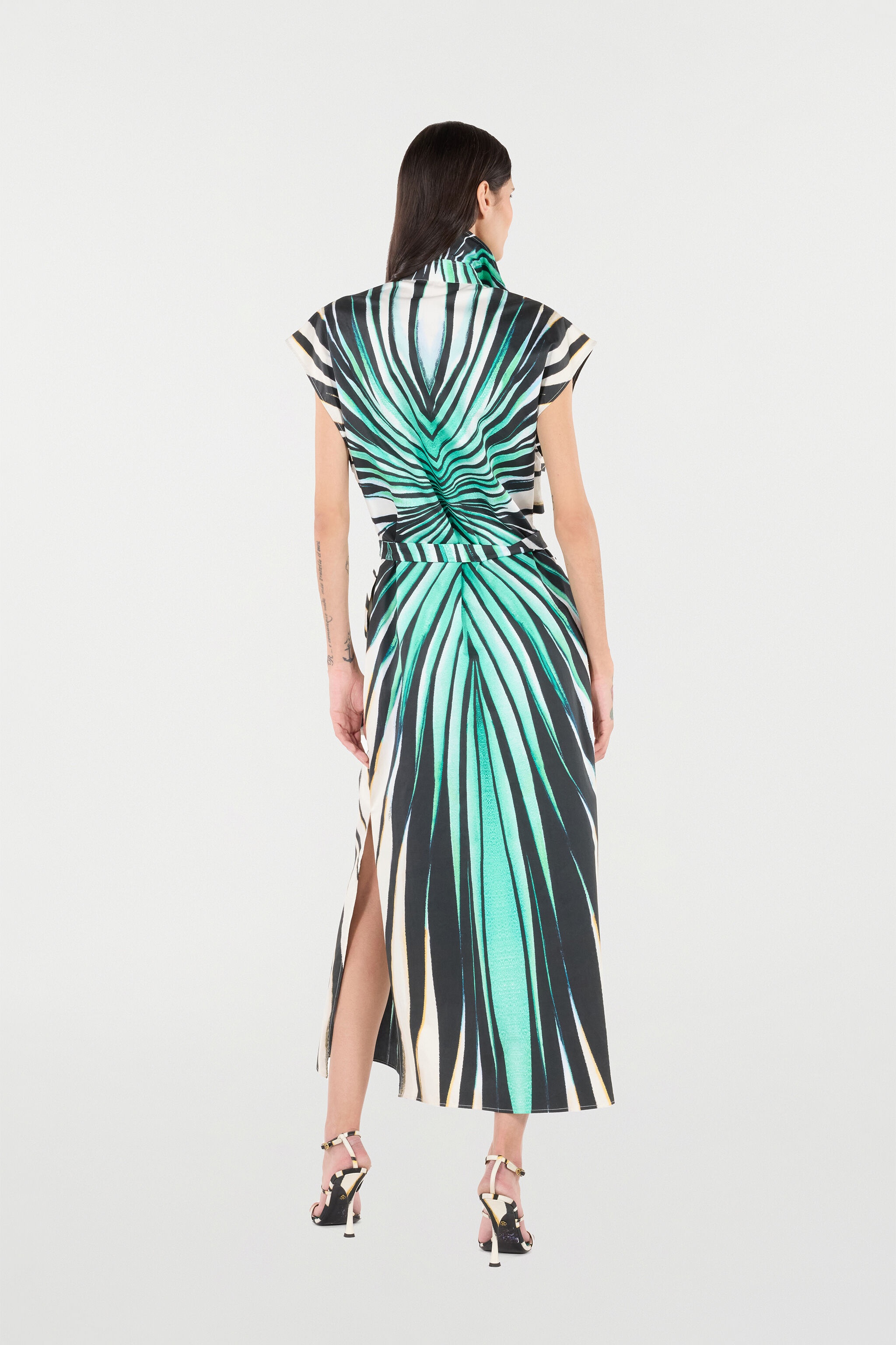 Ray Of Sea Print Midi Dress - 4