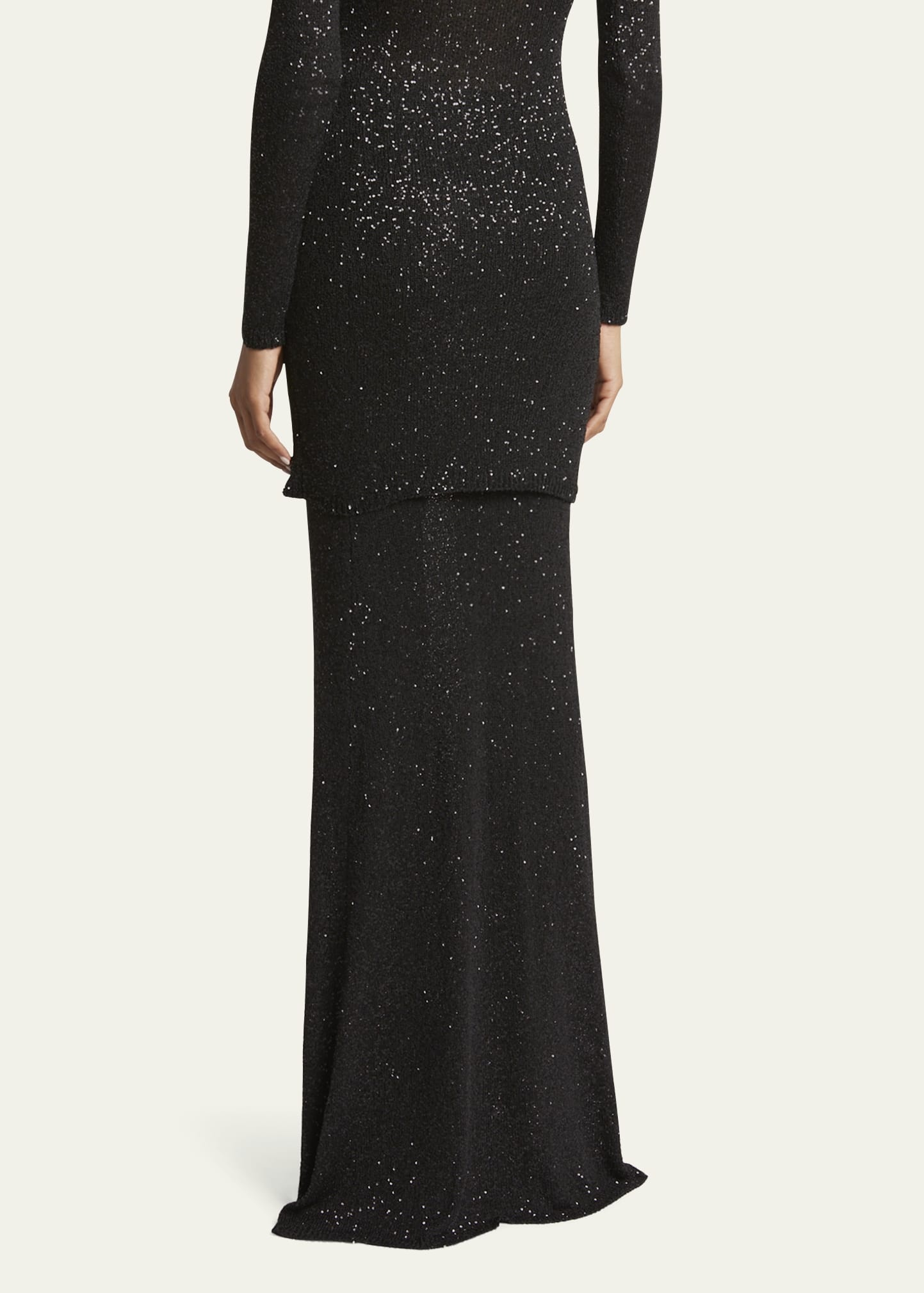 Sequined Knit Maxi Skirt - 3