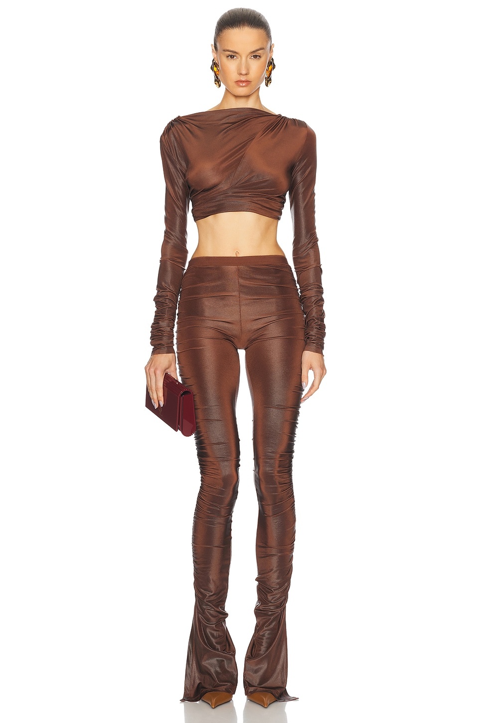 Jade Long Sleeve Crop Top - 4