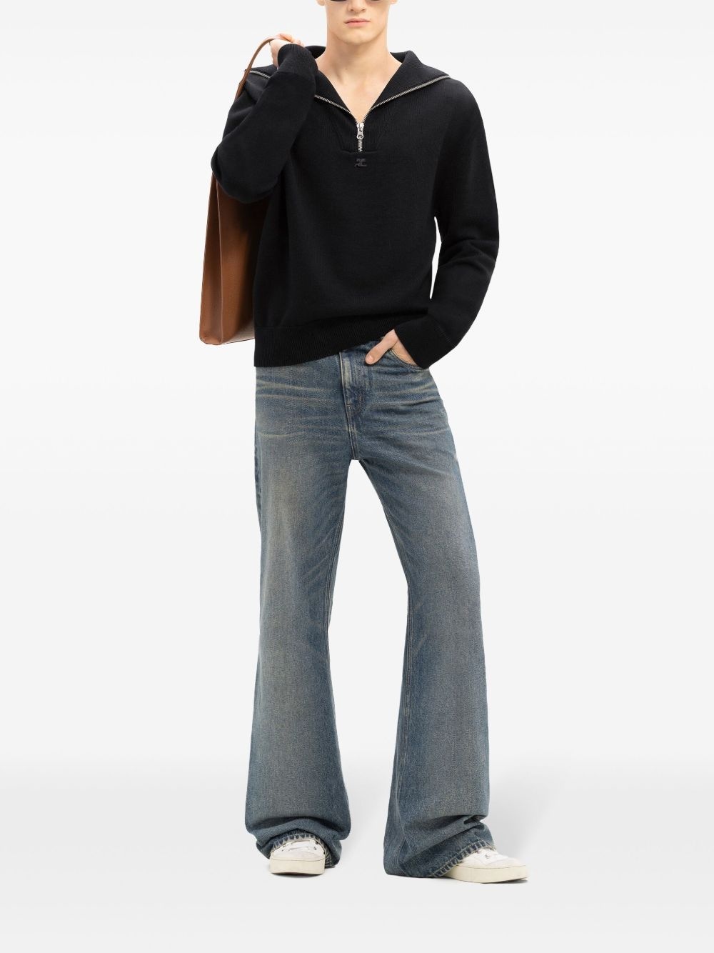 trucker wool sweater - 2