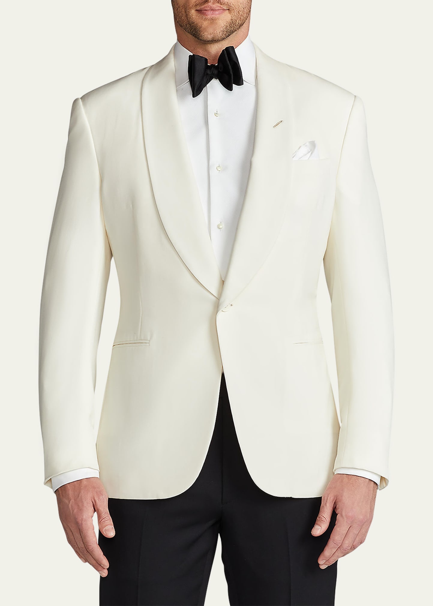 Men's Wool-Silk Shawl Dinner Jacket - 4
