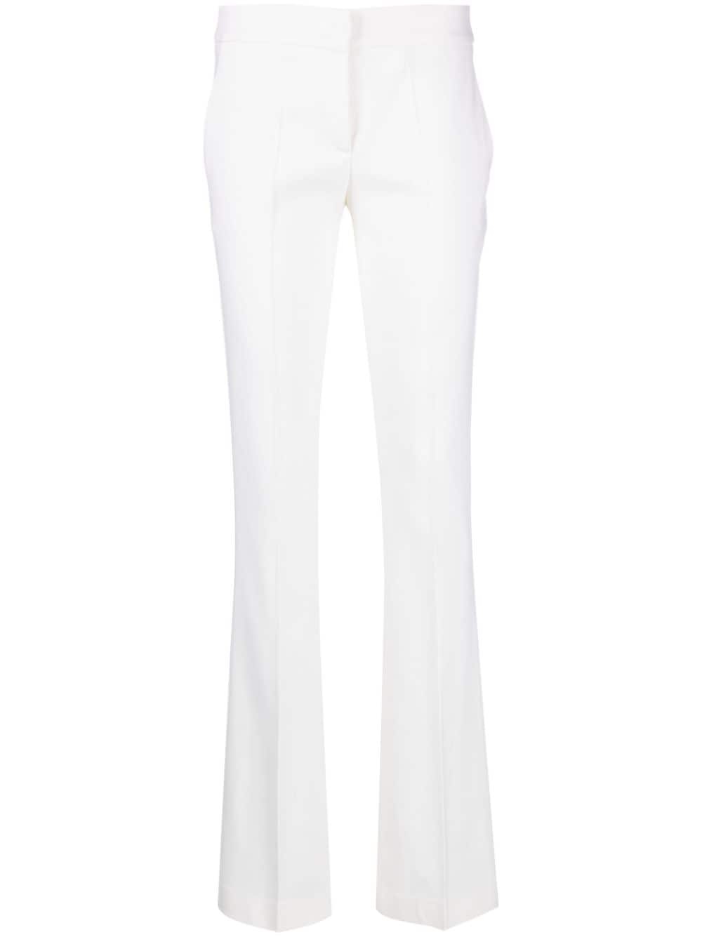 flared wool-blend trousers - 1