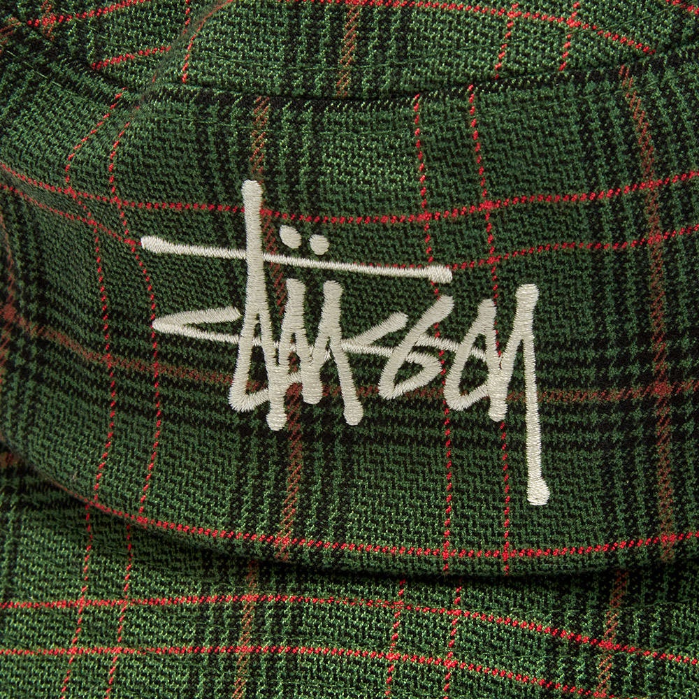 Stussy Big Logo Plaid Bucket Hat - 2