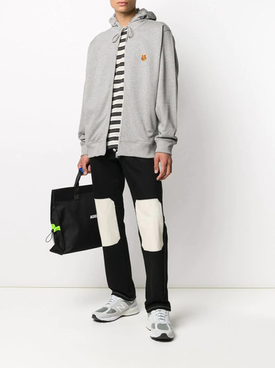 KENZO zip-up tiger patch hoodie outlook