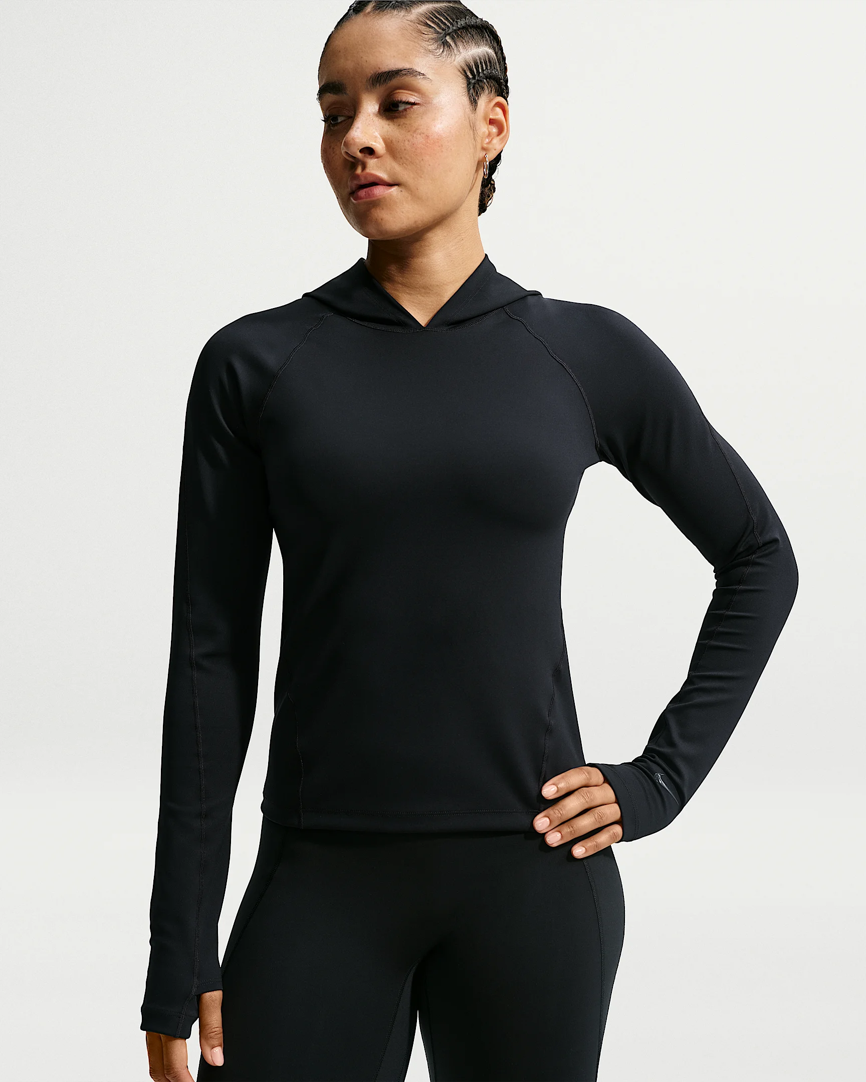 Nike Universa Women's Dri-FIT Slim Hooded Long-Sleeve Top - 1