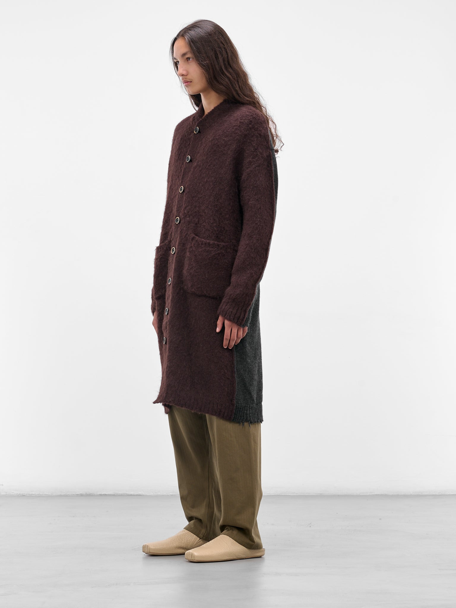 Contrast Two-Panel Knit Cardigan - 2
