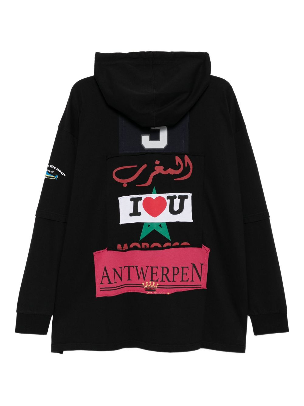 patchwork hoodie - 2