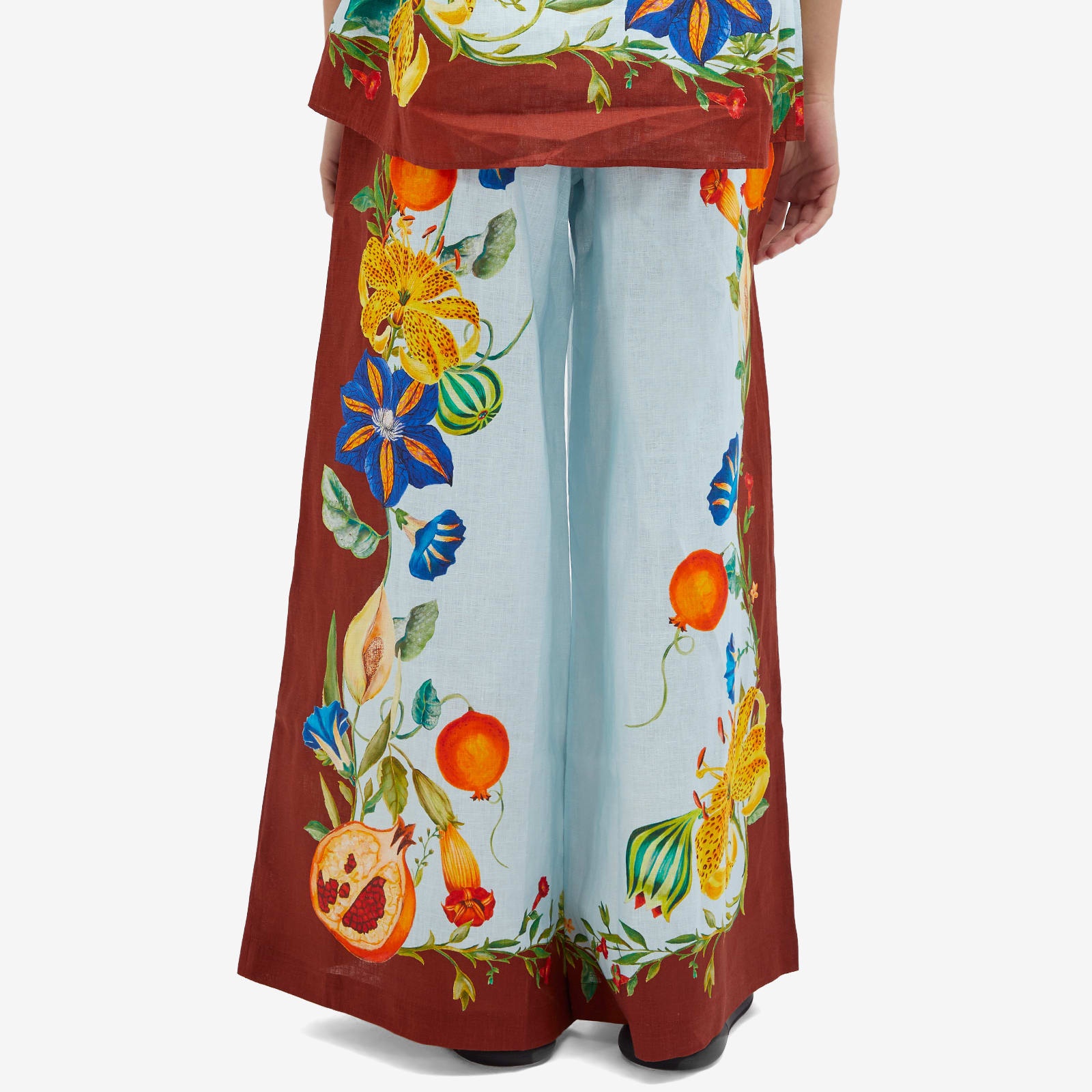 Alemais Dahlia Floral Linen Pant - 3