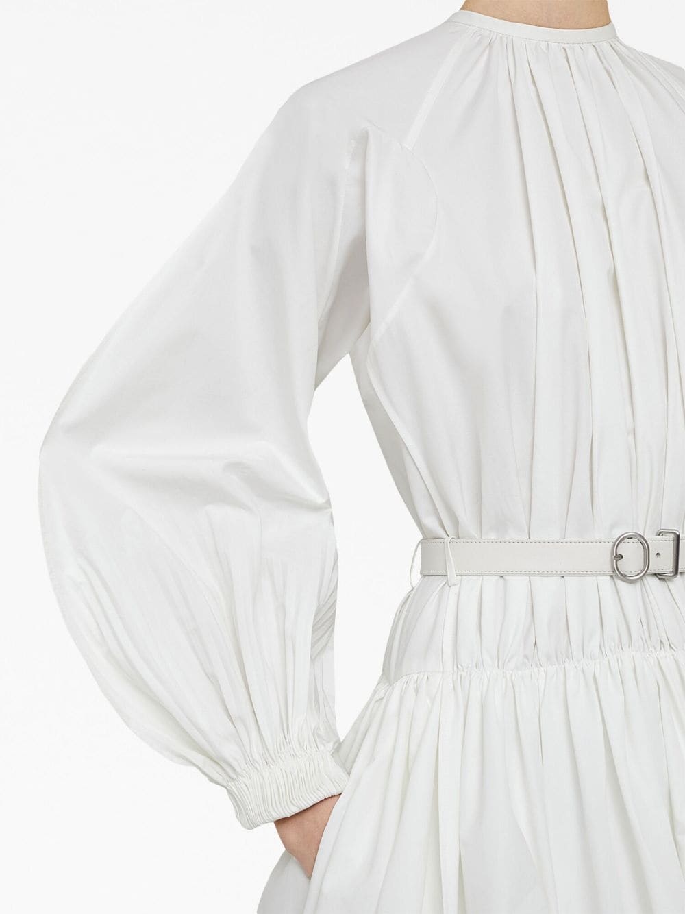 puffball belted cotton minidress - 6