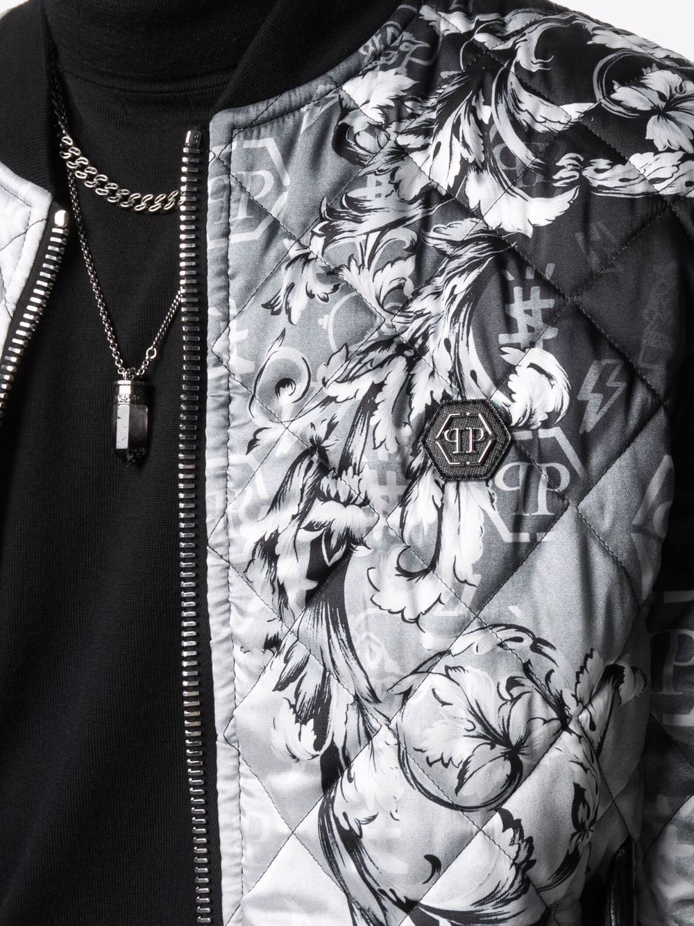 New Baroque quilted bomber jacket - 5