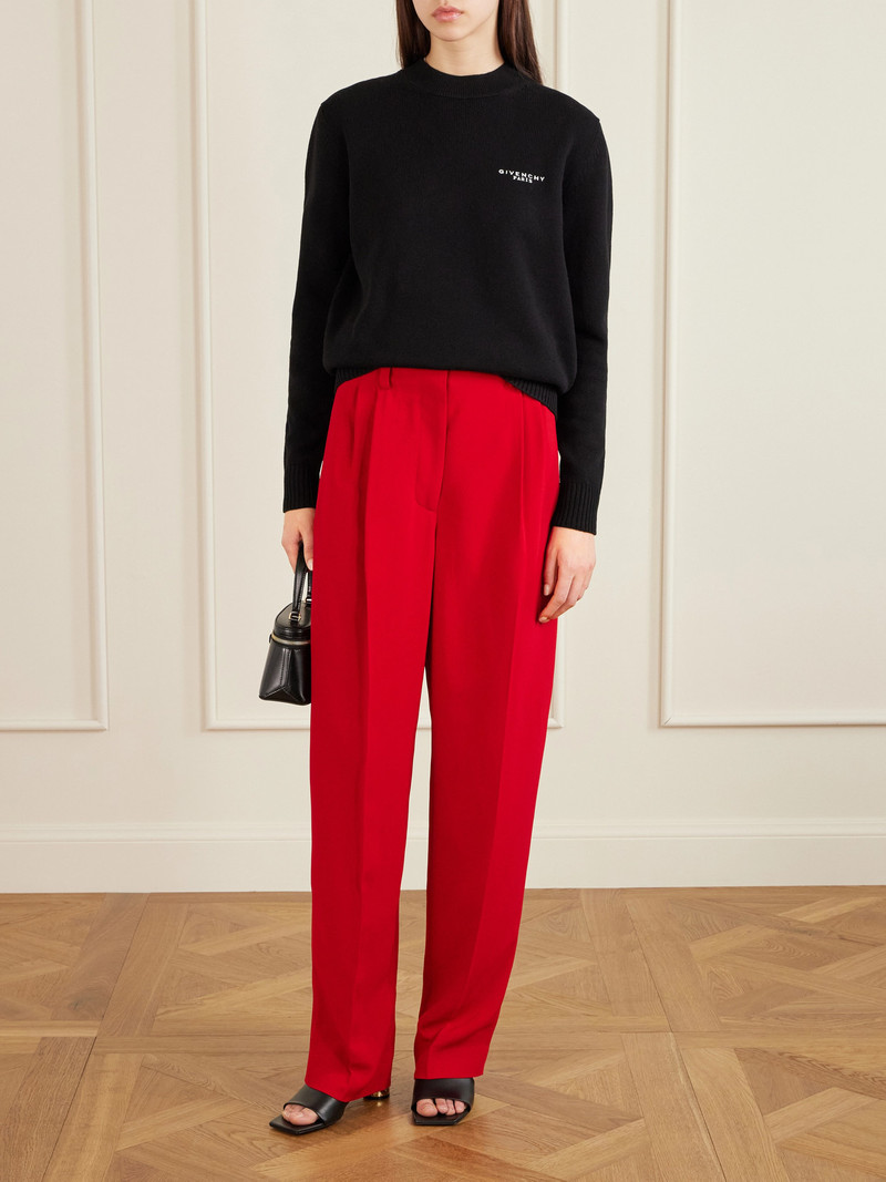 Givenchy Pleated Crepe Wide-leg Pants outlook