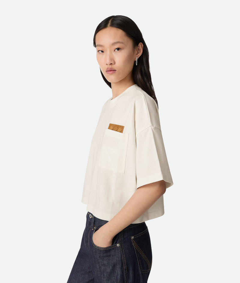 Bottega Veneta Cotton Jersey Cropped T-Shirt outlook
