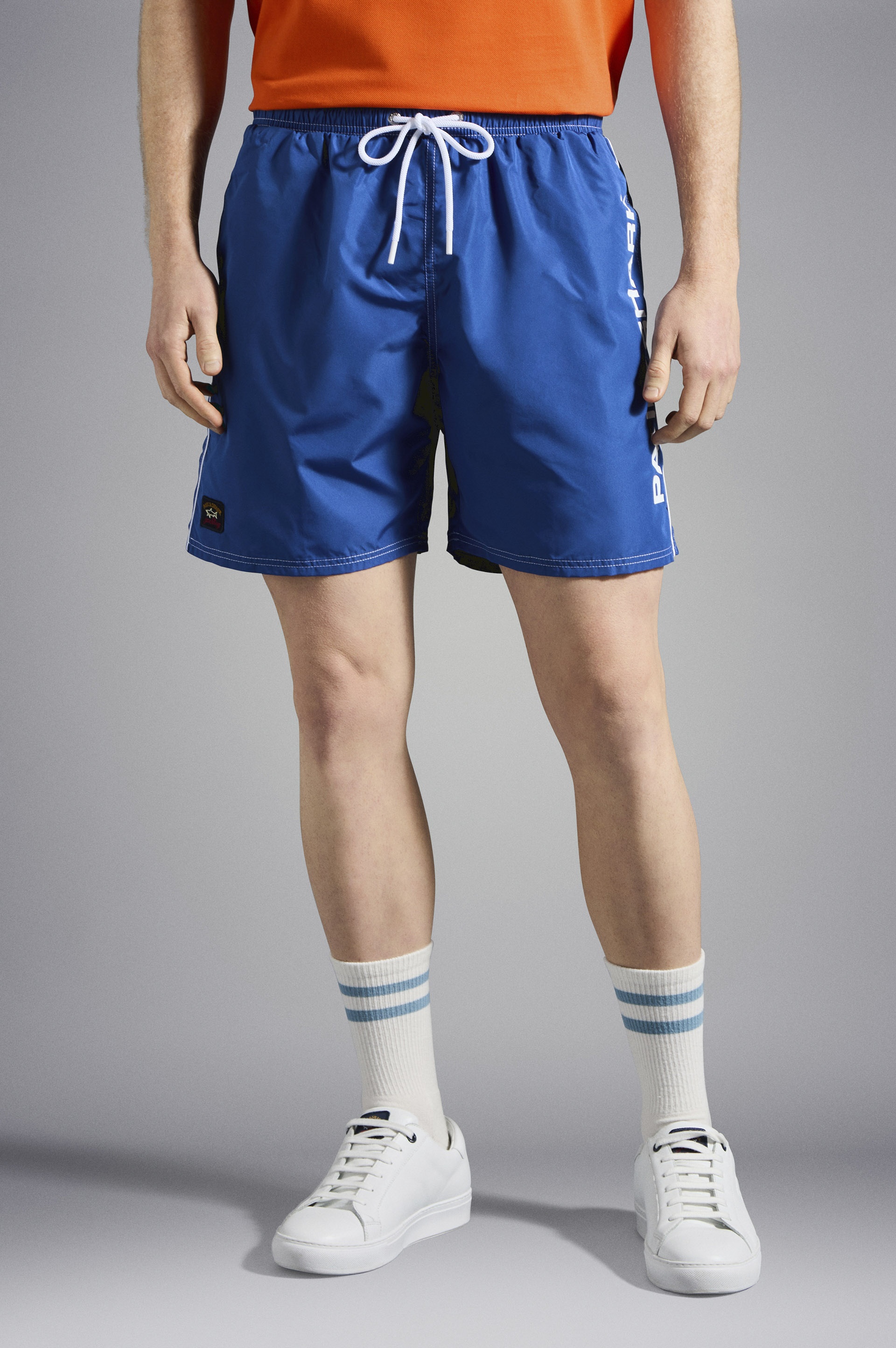 COLOR BLOCK SWIM SHORTS WITH PAUL&SHARK PRINT - 6