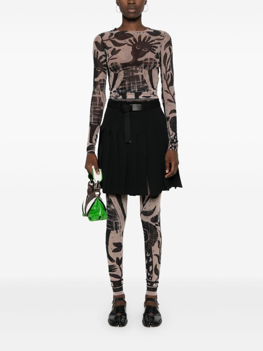 graphic-print mesh T-shirt - 2