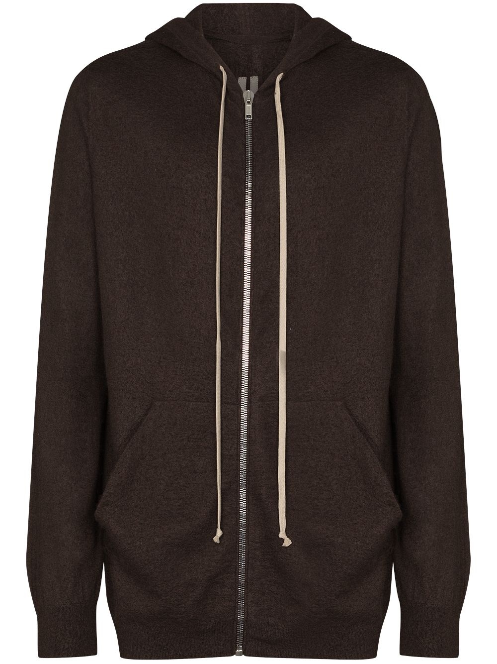 zip-up cashmere hoodie - 1