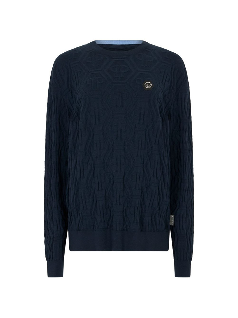 jacquard-monogram sweater 1