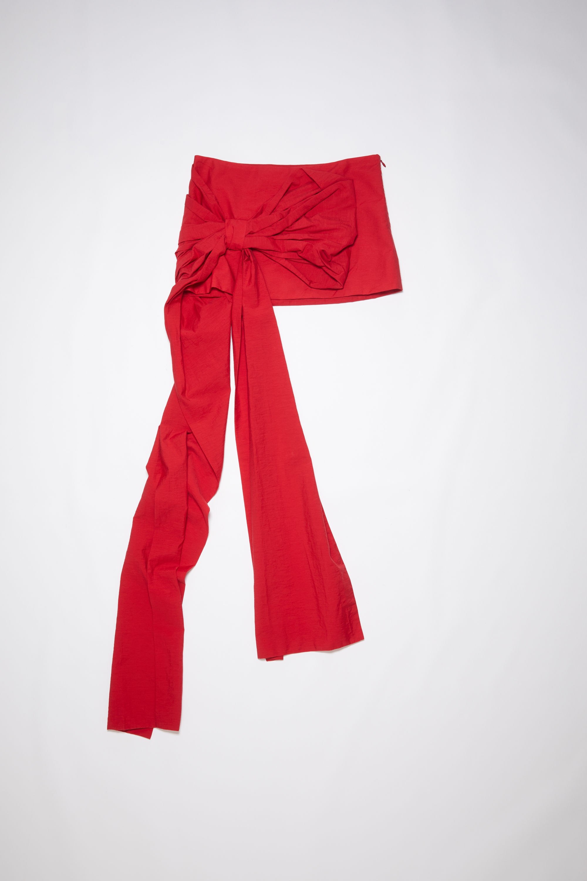 Satin bow mini skirt - Cardinal red - 6
