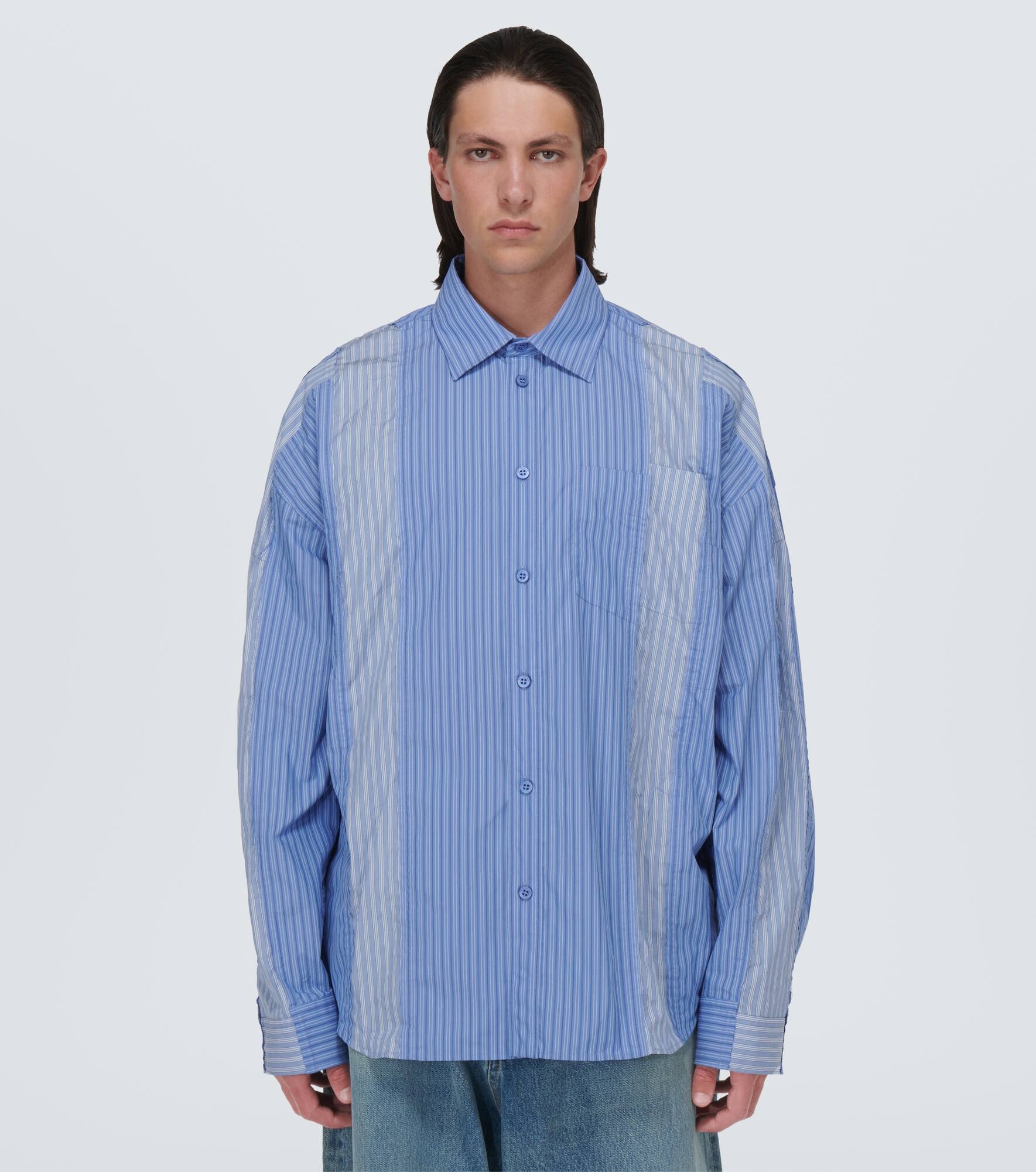 Striped cotton-blend shirt - 3