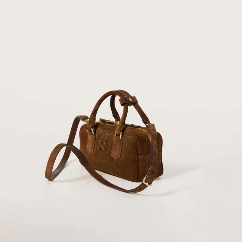 Arcadie padded suede top-handle bag 3