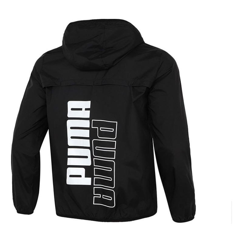 PUMA PUMA Athleisure Casual Sports Windproof Running Woven Jacket Black 846315-01 outlook