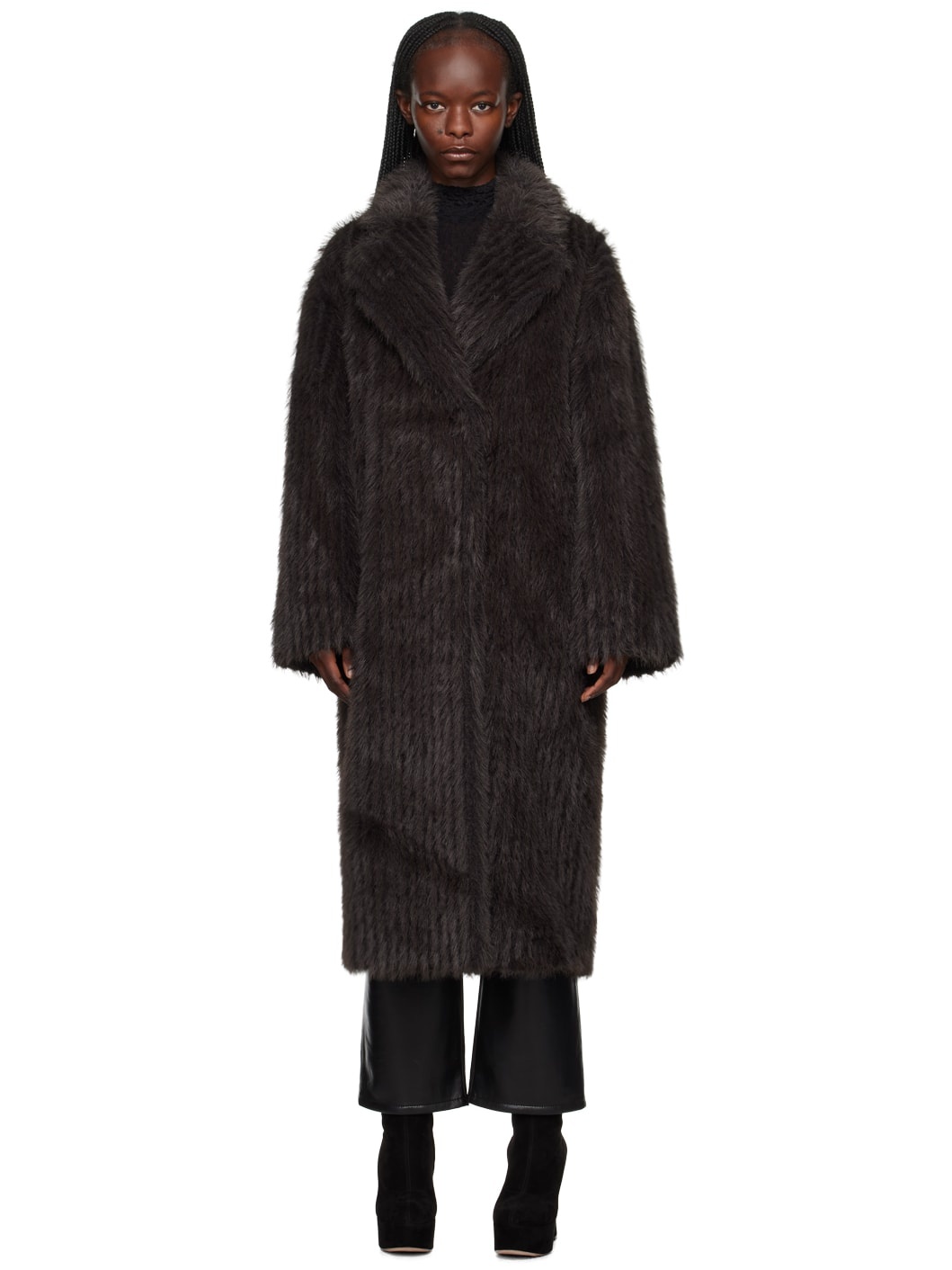 Brown Genevieve Faux-Fur Coat - 1