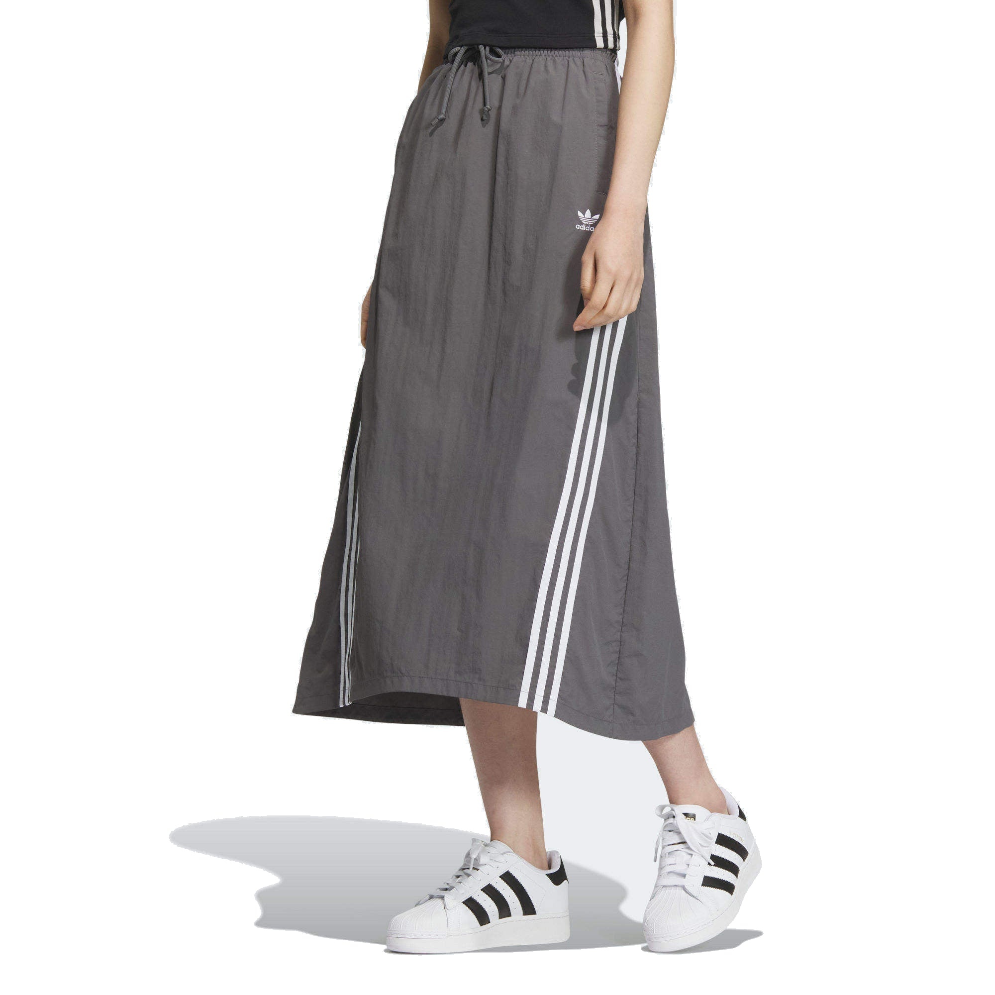 (WMNS) adidas 3-Stripes Parachute Skirt 'Grey' JC6124 - 2