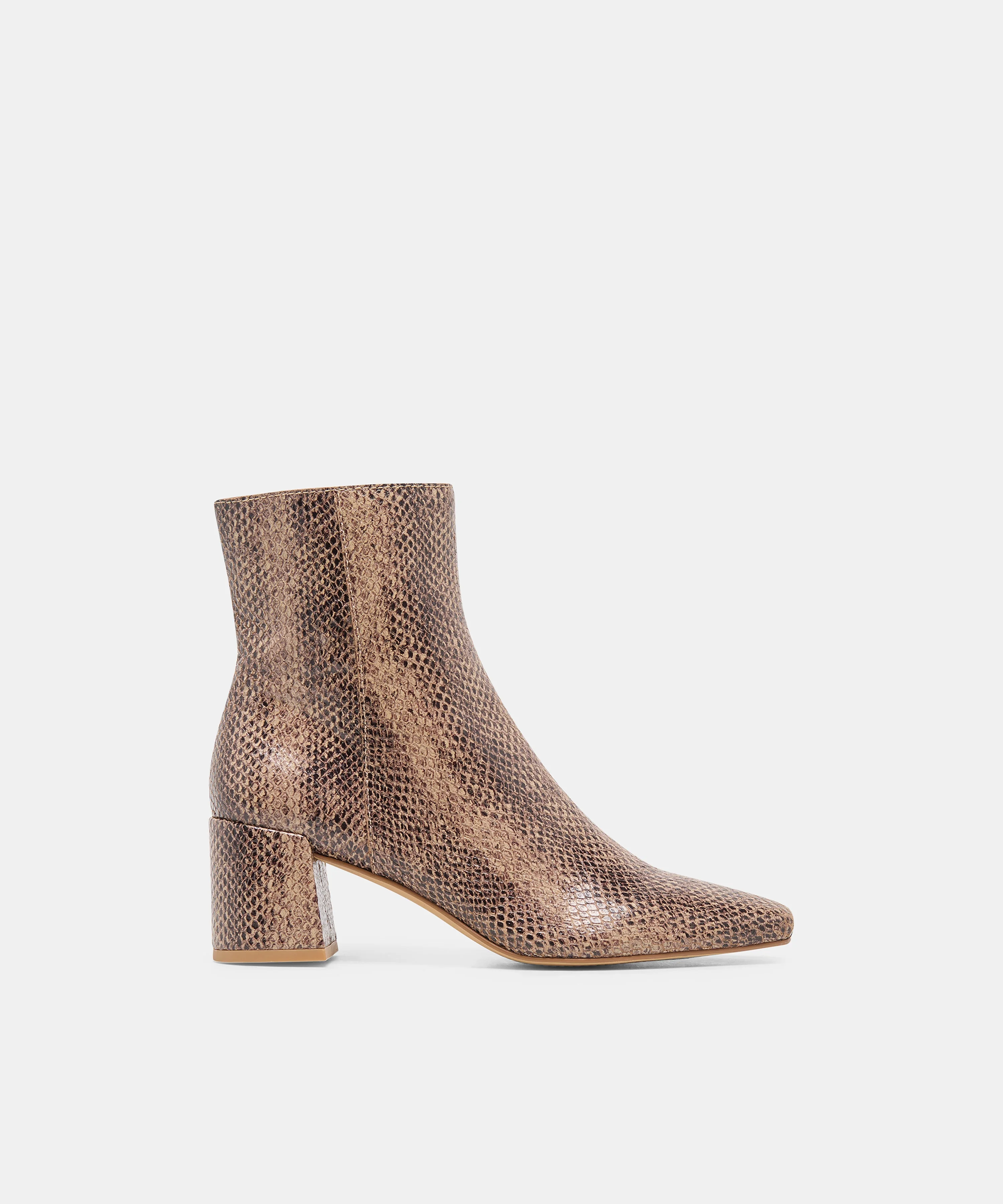 BAYRA BOOTIES SNAKE TAN EMBOSSED LEATHER - 1
