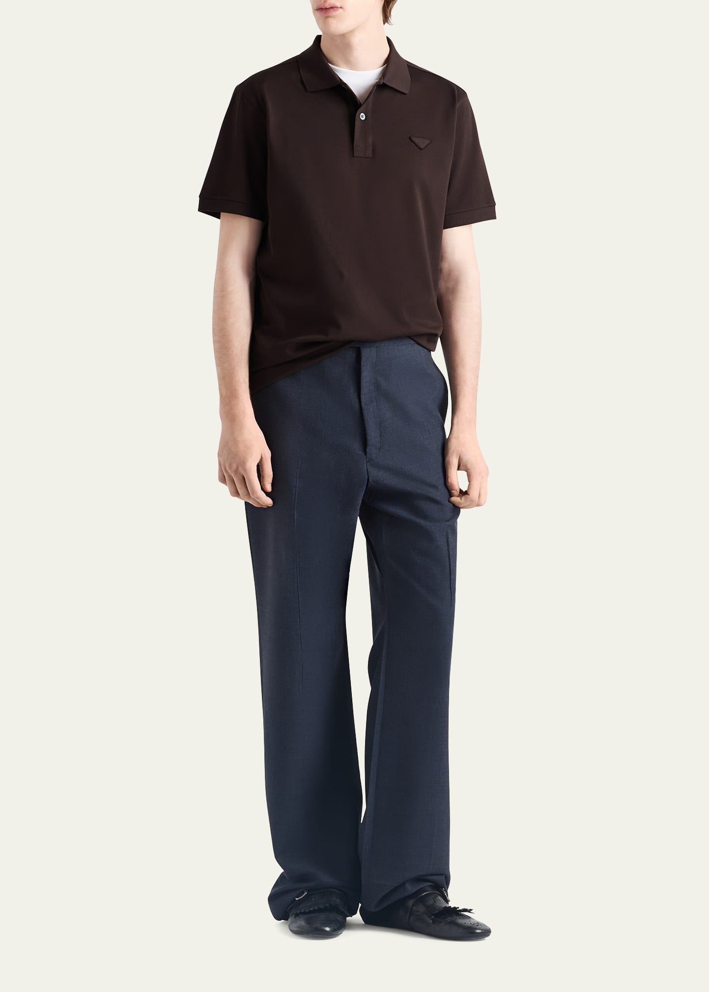 Men's Slim Pique Knit Logo Polo - 2