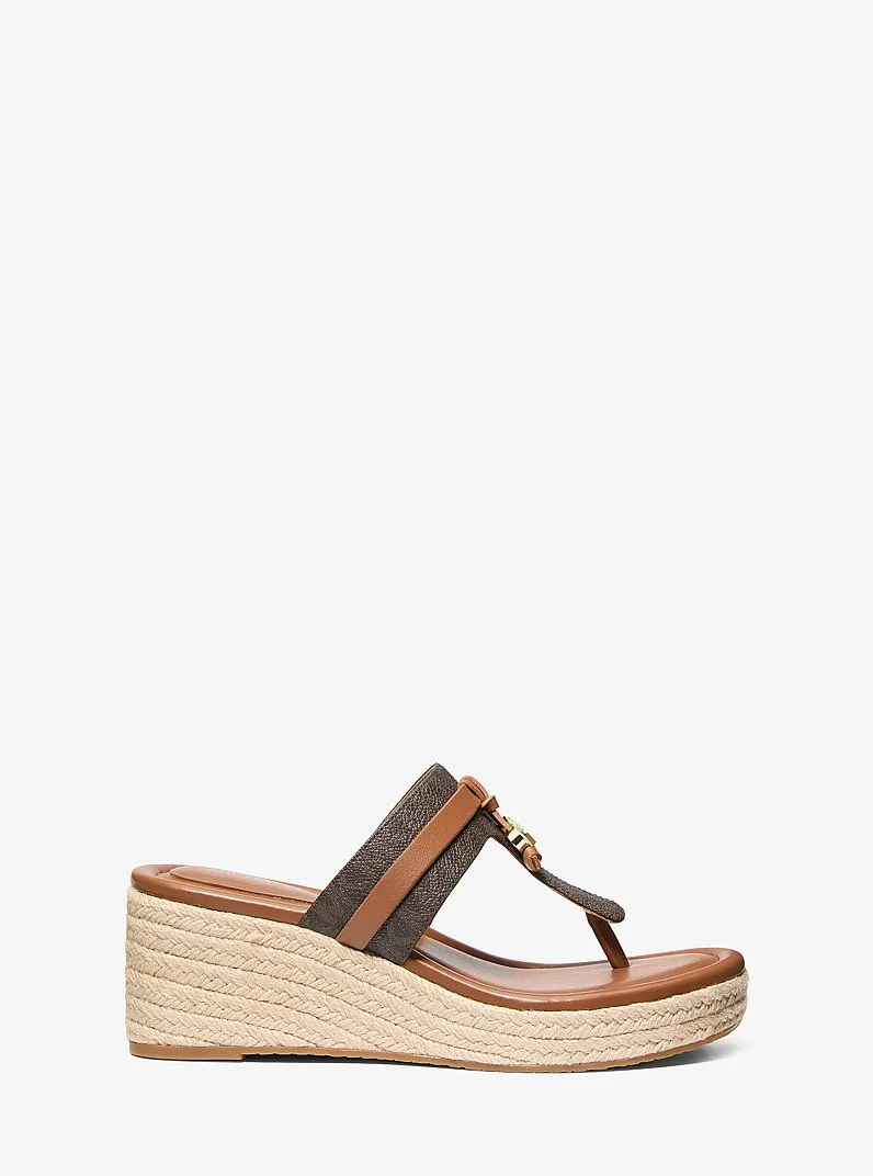 Zoe Signature Logo Wedge Sandal - 1