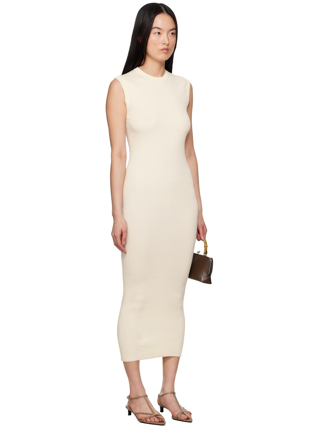 Off-White Cotton Tank Maxi Dress - 2