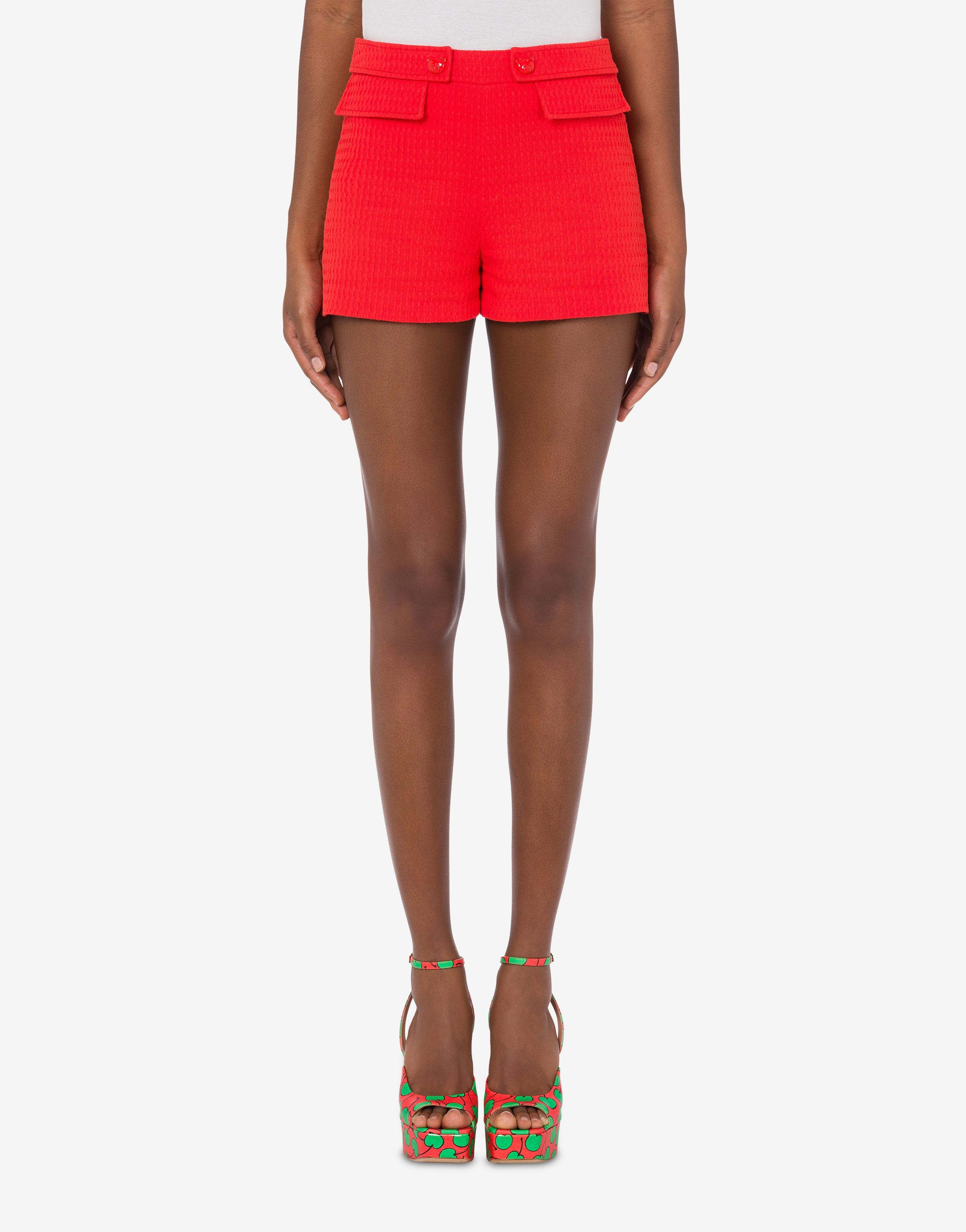 TEDDY BUTTONS COTTON SHORTS - 2