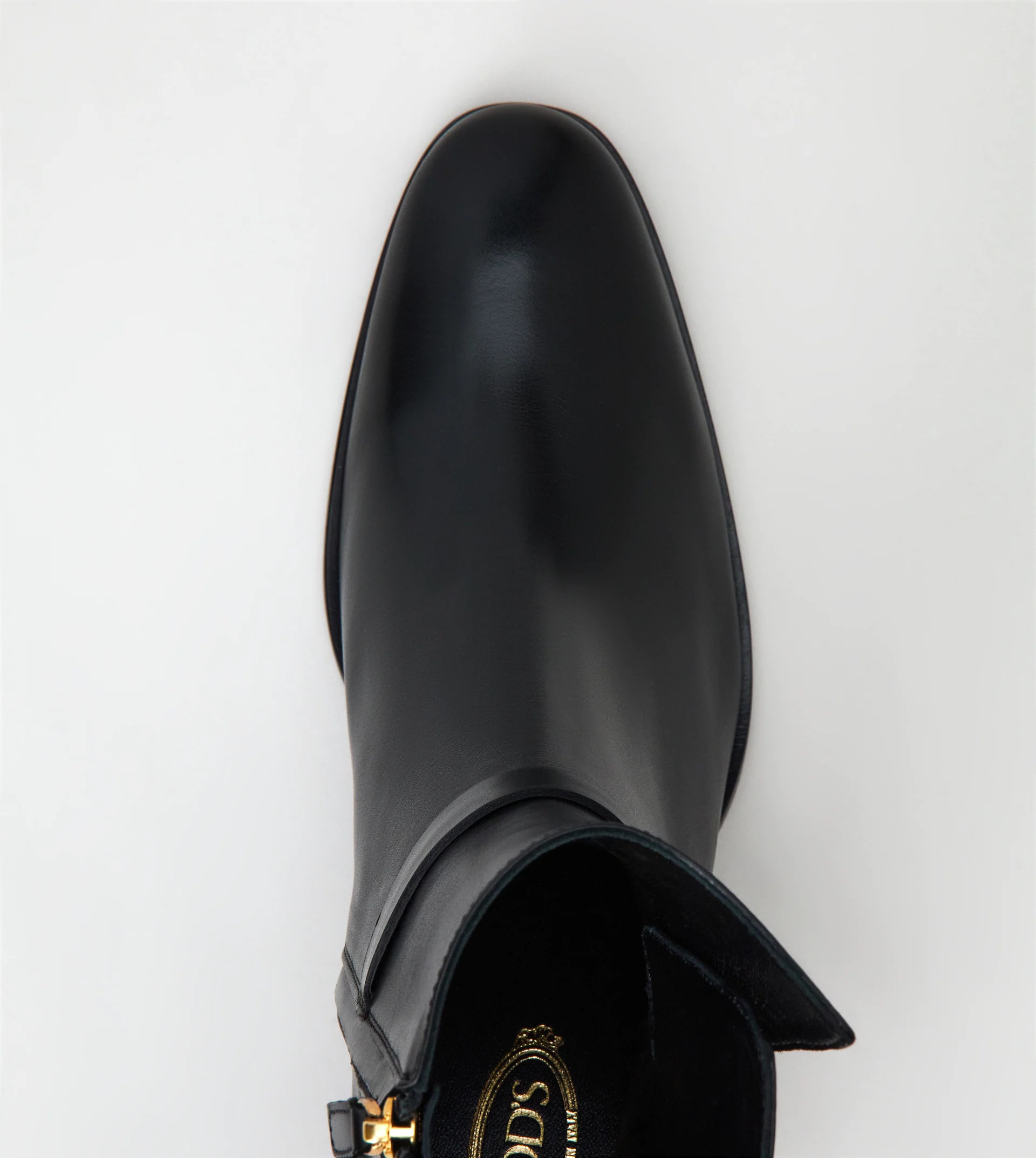 ANKLE BOOTS IN LEATHER - BLACK - 4