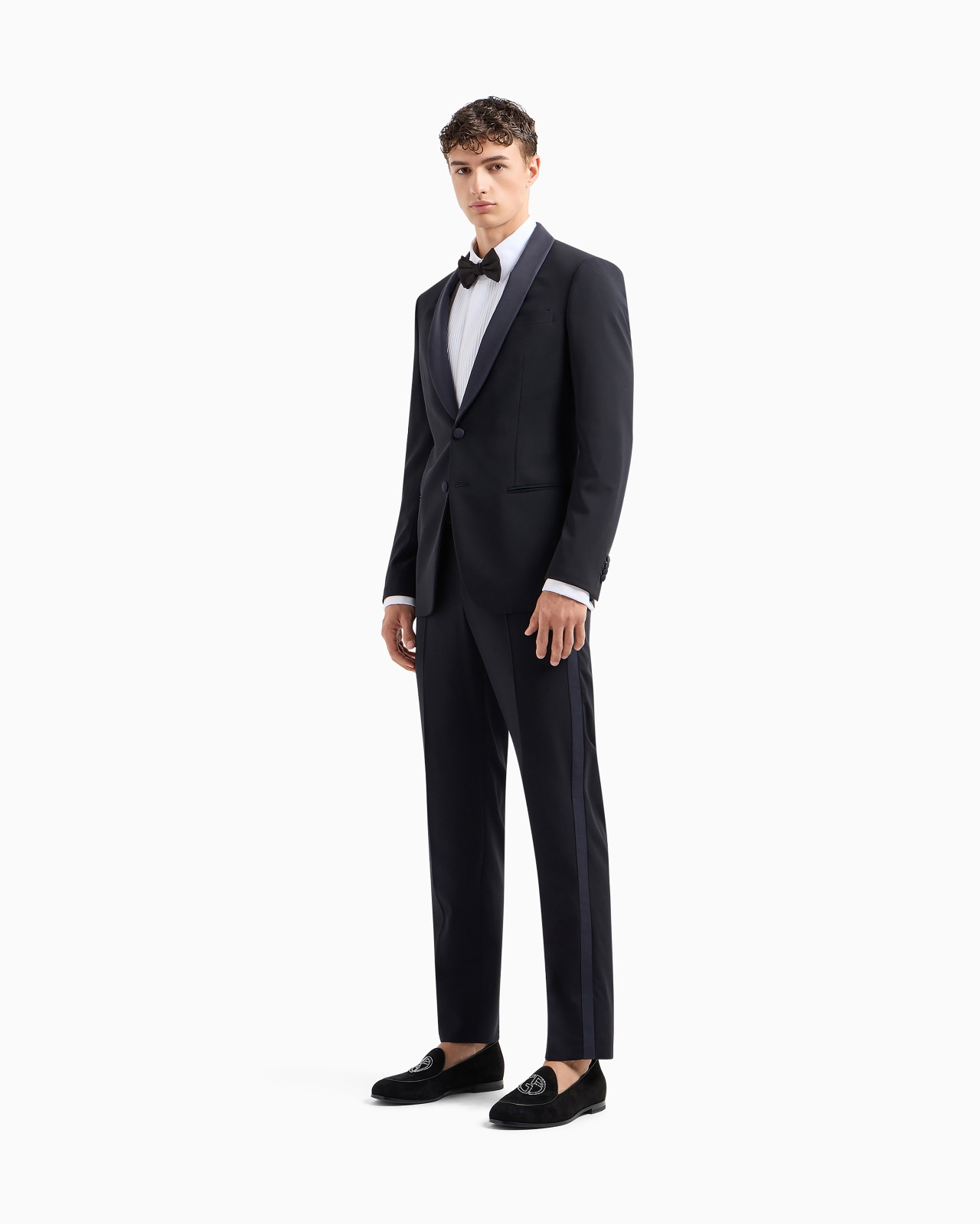 Pleated cotton tuxedo shirt - 2