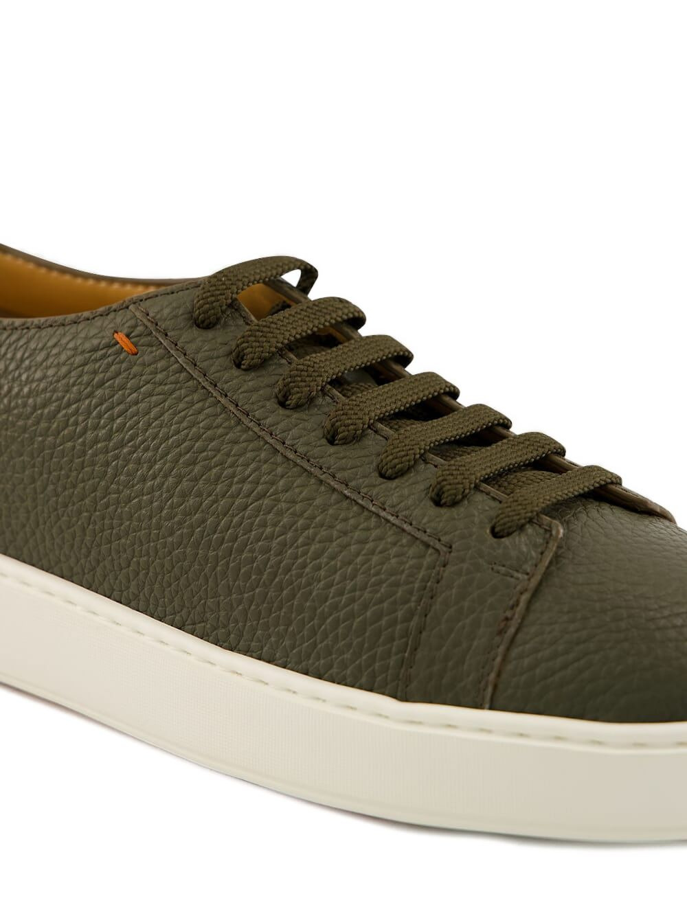leather lace-up sneakers - 5