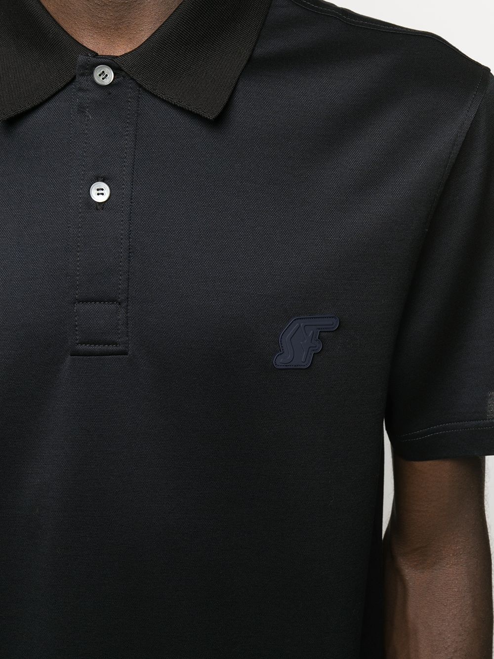 logo patch polo shirt - 5