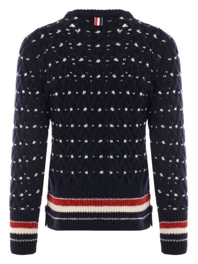 Thom Browne Donegal cable-knit jumper outlook