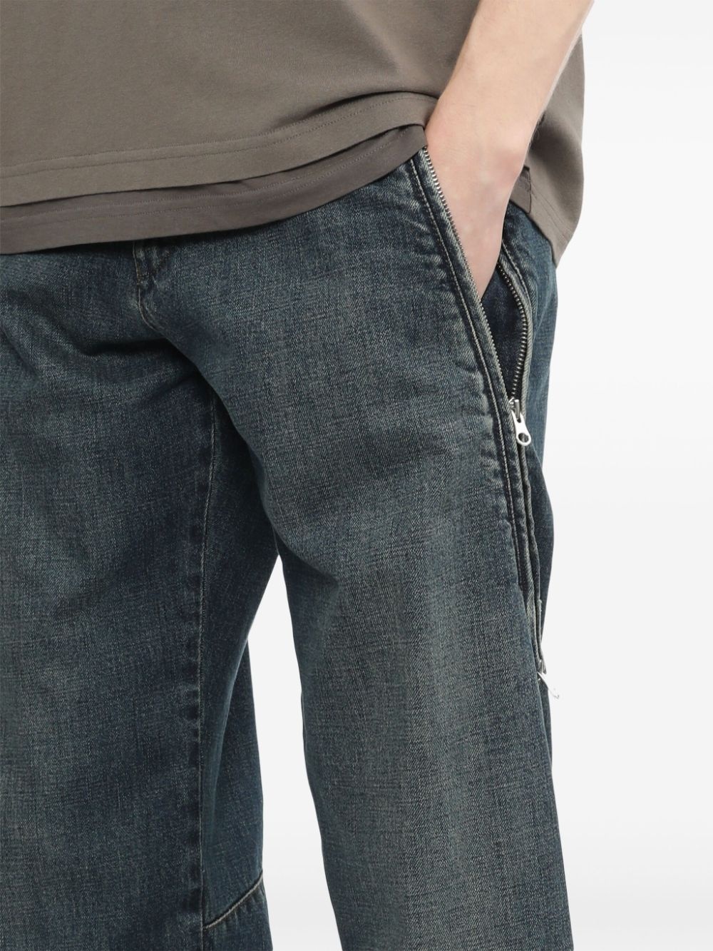 mid-rise wide-leg jeans - 5