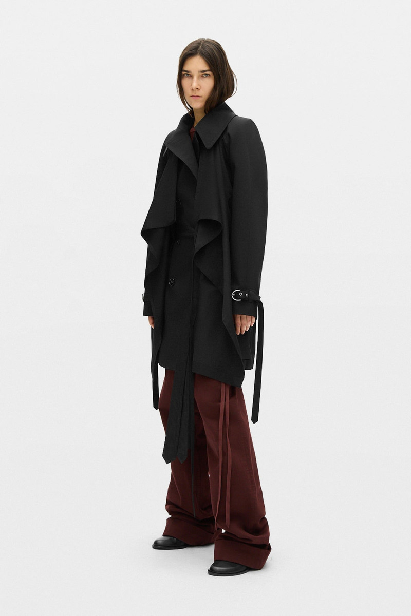 Ann Demeulemeester Reppa Draped Trench Coat outlook