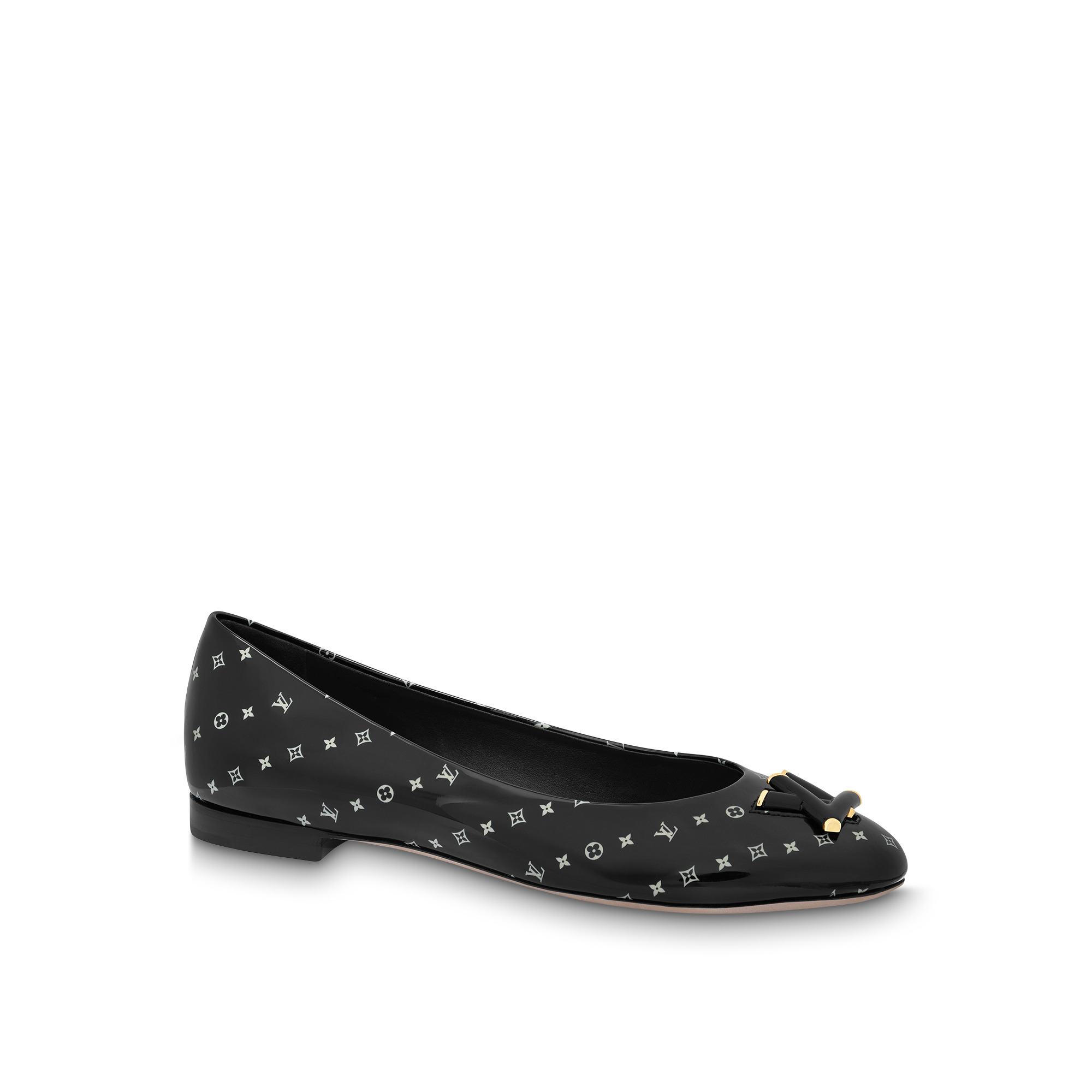 LOUIS VUITTON Nina Flat Ballerina Black. Size 36