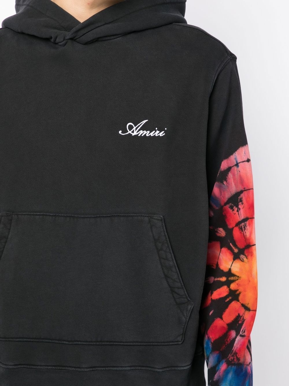 tie-dye logo-embroidered hoodie - 5